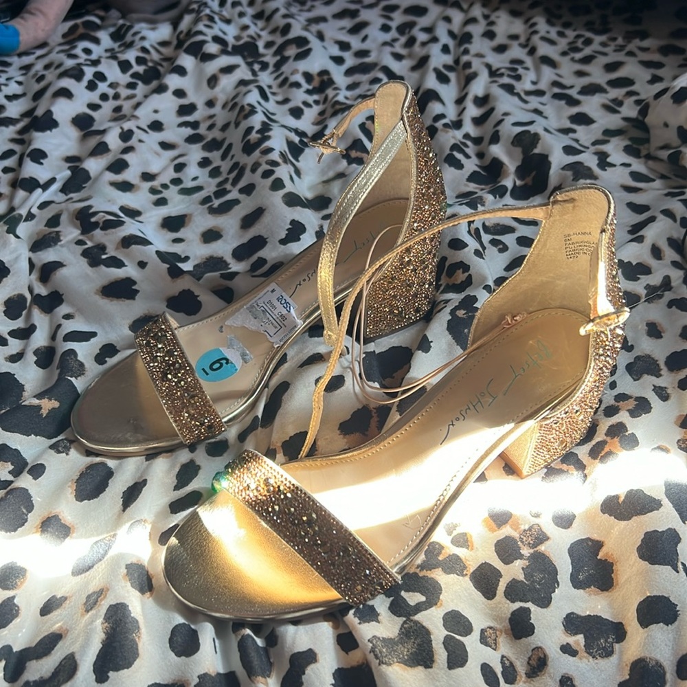 Betsey Johnson Golden Heel